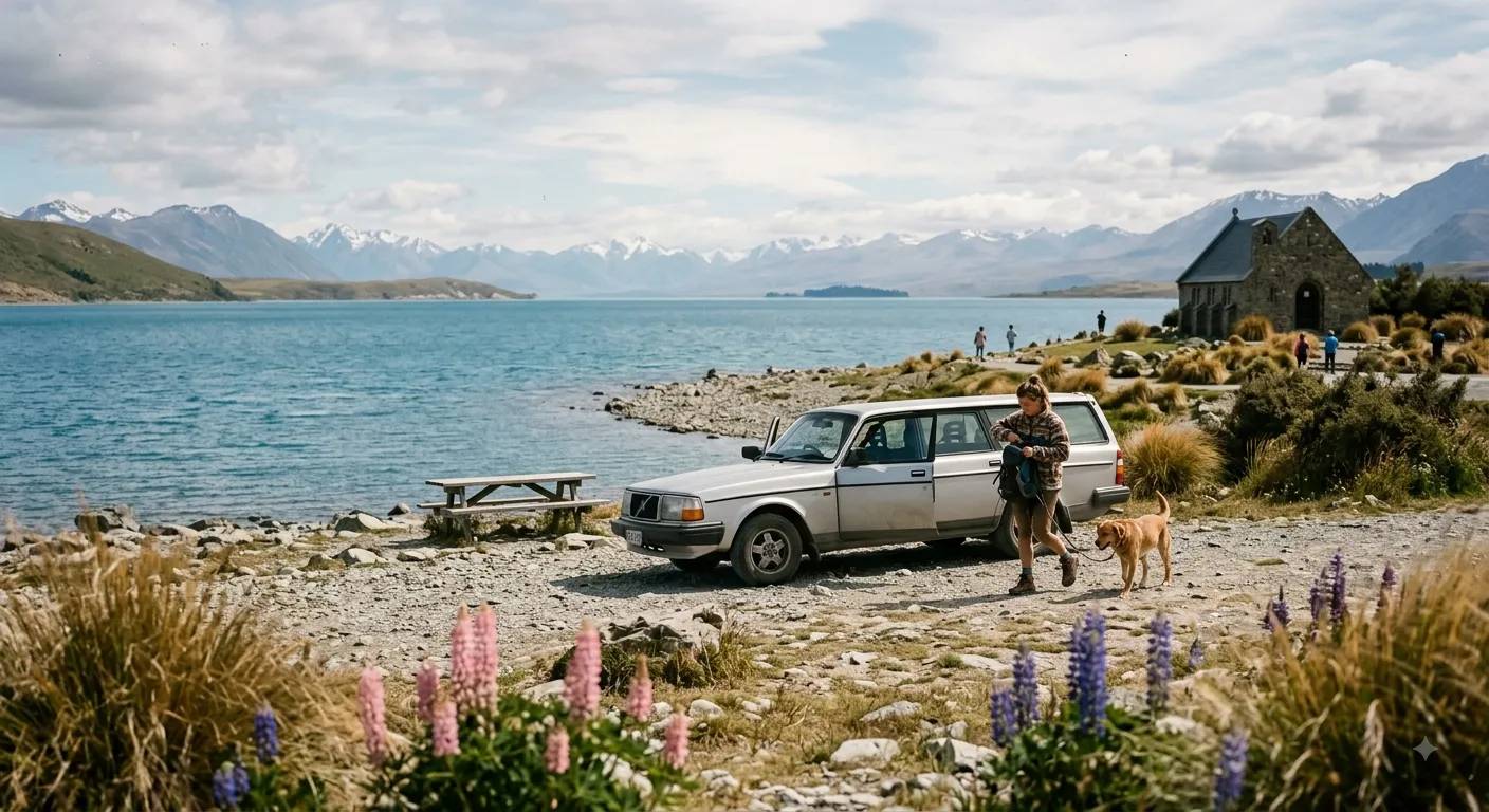 Lake Tekapo and Church of the Good Shepherd