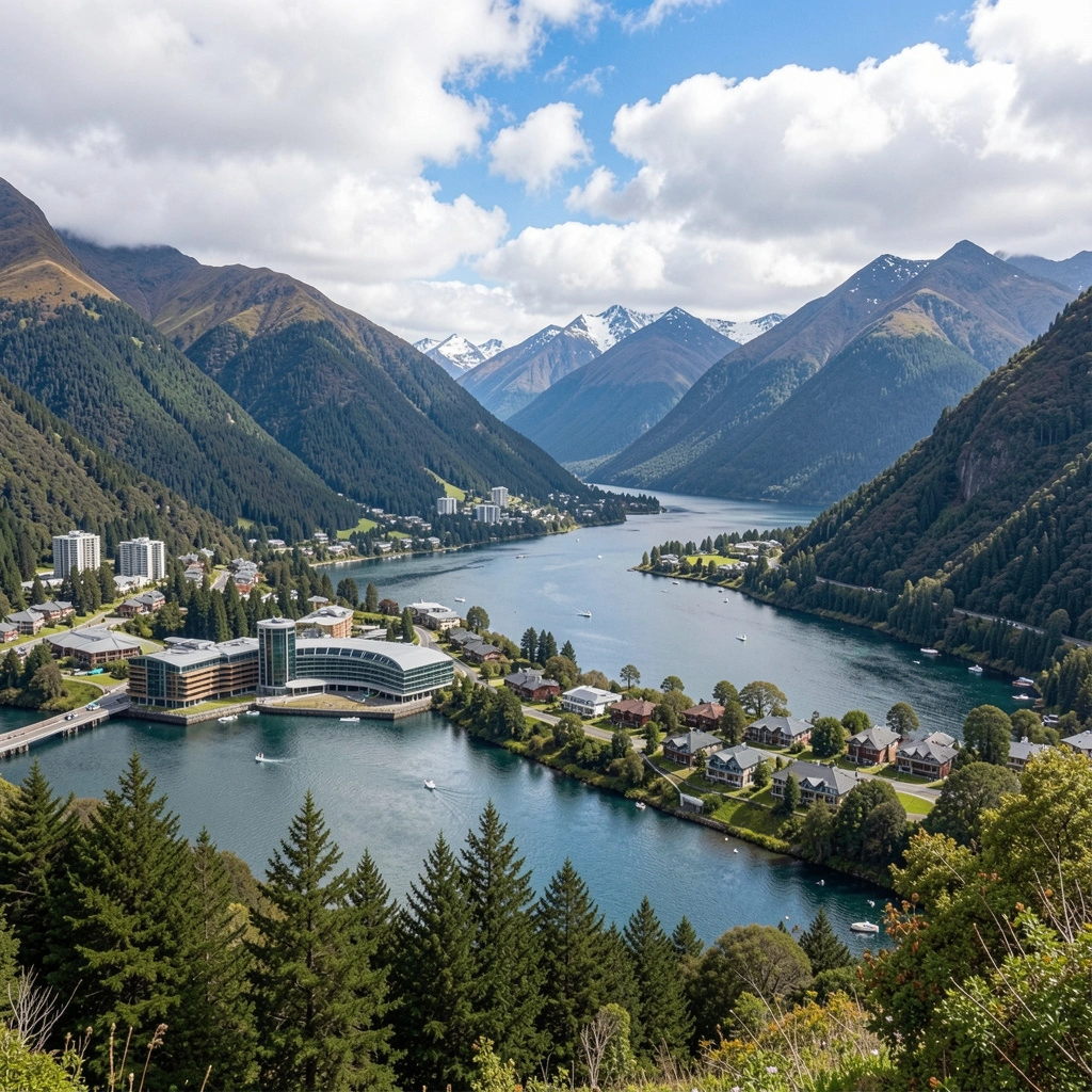 Queenstown Lake and Mountains